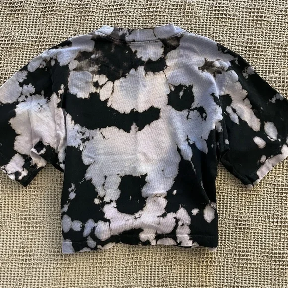 Cotton Citizen Tokyo Tie Dye Crop Tee Women's Small Crewneck Lavender Black - Picture 5 of 6